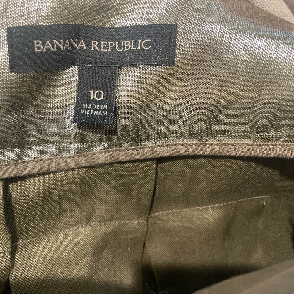 Banana Republic Shimmering Silver Midi Skirt - Picture 2 of 2